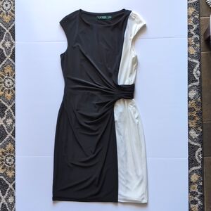 Ralph Lauren Black and White Cocktail Dress, Women's Size 12